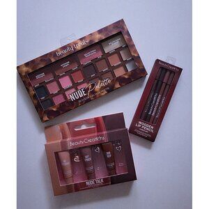 Nude Makeup Bundle Eyeshadow Palette Lip Set Lip Liners Neutral Kit